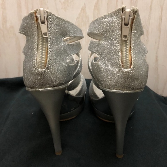 Silver Glitter Heels - Picture 3 of 7